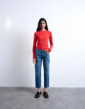 Jeans droit à taille mi-haute Tsrunway