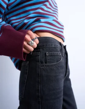 Jeans droit taille mi-haute Tsrunway