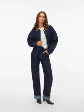 Jeans droit à taille mi-haute Vmallison