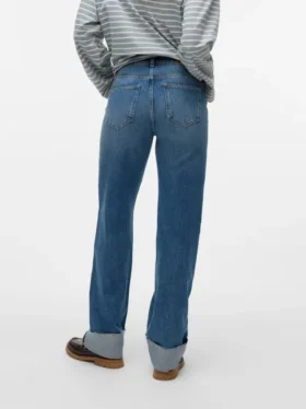 Jeans droit à taille mi-haute Vmallison