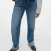 Jeans droit à taille mi-haute Vmallison
