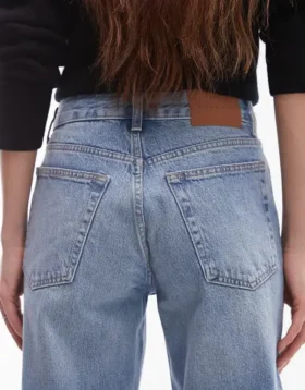 Jeans droit taille moyenne Topshop
