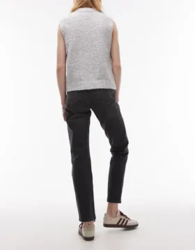 Jeans droit taille moyenne Topshop