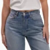 Jeans droit taille moyenne Topshop