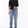 Jeans droit taille moyenne Topshop