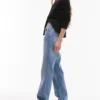 Jeans droit taille moyenne Topshop