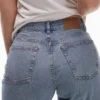 Jeans droit taille moyenne Topshop