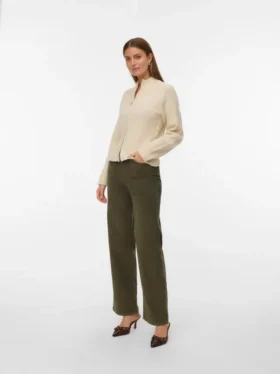 Jeans en velours côtelé taille haute et coupe large Vmtessa