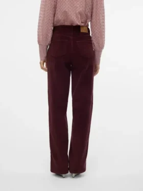 Jeans en velours côtelé taille haute et coupe large Vmtessa