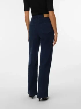 Jeans en velours côtelé taille haute et coupe large Vmtessa
