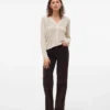 Jeans en velours côtelé taille haute et coupe large Vmtessa