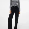 Jeans en velours côtelé taille haute et coupe large Vmtessa