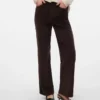 Jeans en velours côtelé taille haute et coupe large Vmtessa
