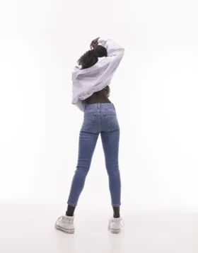 Jeans skinny taille haute Topshop