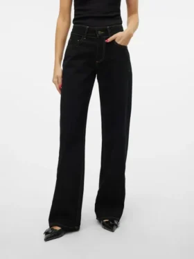 Jeans Snrancy à taille mi-haute et coupe large