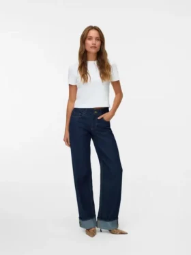 Jeans Snrancy à taille mi-haute et coupe large