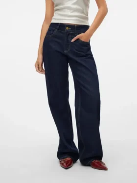 Jeans Snrancy à taille mi-haute et coupe large