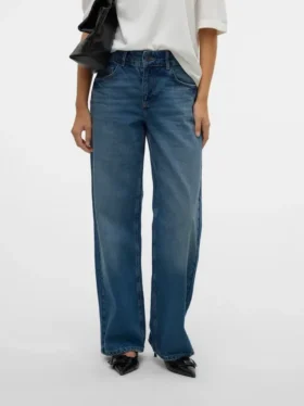 Jeans Snrancy à taille mi-haute et coupe large