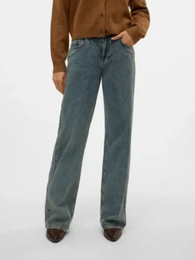Jeans Snrancy à taille mi-haute et coupe large