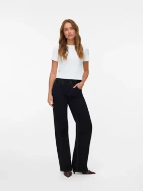 Jeans Snrancy à taille mi-haute et coupe large