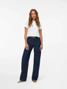 Jeans Snrancy à taille mi-haute et coupe large