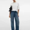 Jeans Snrancy à taille mi-haute et coupe large