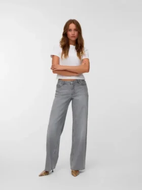 Jeans taille basse à coupe large Vmfaye