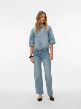 Jeans taille basse à coupe large Vmvanessa