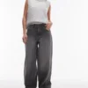 Jeans taille basse à jambes larges Topshop