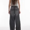 Jeans taille basse à jambes larges Topshop