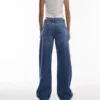 Jeans taille basse à jambes larges Topshop