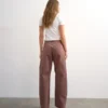Jeans taille haute coupe Barrel de Tsbarrel