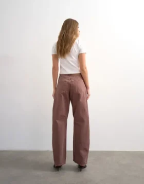 Jeans taille haute coupe Barrel de Tsbarrel