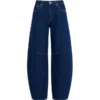 Jeans taille haute coupe Barrel de Tsbarrel