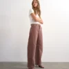 Jeans taille haute coupe Barrel de Tsbarrel