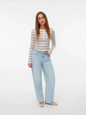 Jeans taille haute coupe « barrel » de Vmestelle