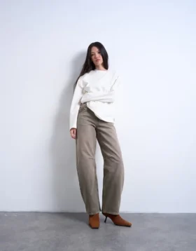Jeans taille haute coupe Barrel Fit de Tsbarrel