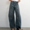Jeans taille haute coupe Barrel Fit de Tsvea