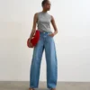 Jeans taille haute coupe Barrel Fit Tsalma