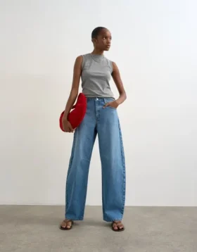 Jeans taille haute coupe Barrel Fit Tsalma