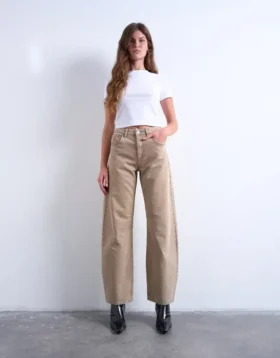 Jeans taille haute coupe « Barrel Fit » Tsbrianna