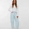 Jeans taille haute coupe « barrel » Vmbillie