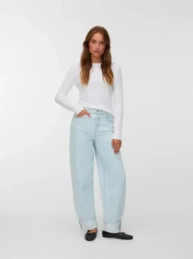 Jeans taille haute coupe « barrel » Vmbillie