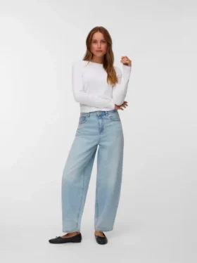 Jeans taille haute coupe « barrel » Vmbillie