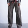 Jeans taille haute coupe classique Tsbrit