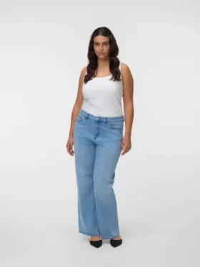 Jeans taille haute coupe droite Vmcolivia