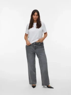 Jeans taille haute à coupe large Vmctessa