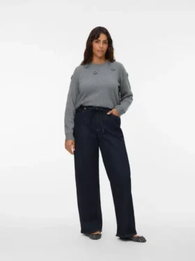 Jeans taille haute à coupe large Vmctessa