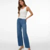 Jeans taille haute à coupe large Vmvega