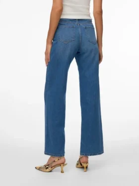 Jeans taille haute à coupe large Vmvega